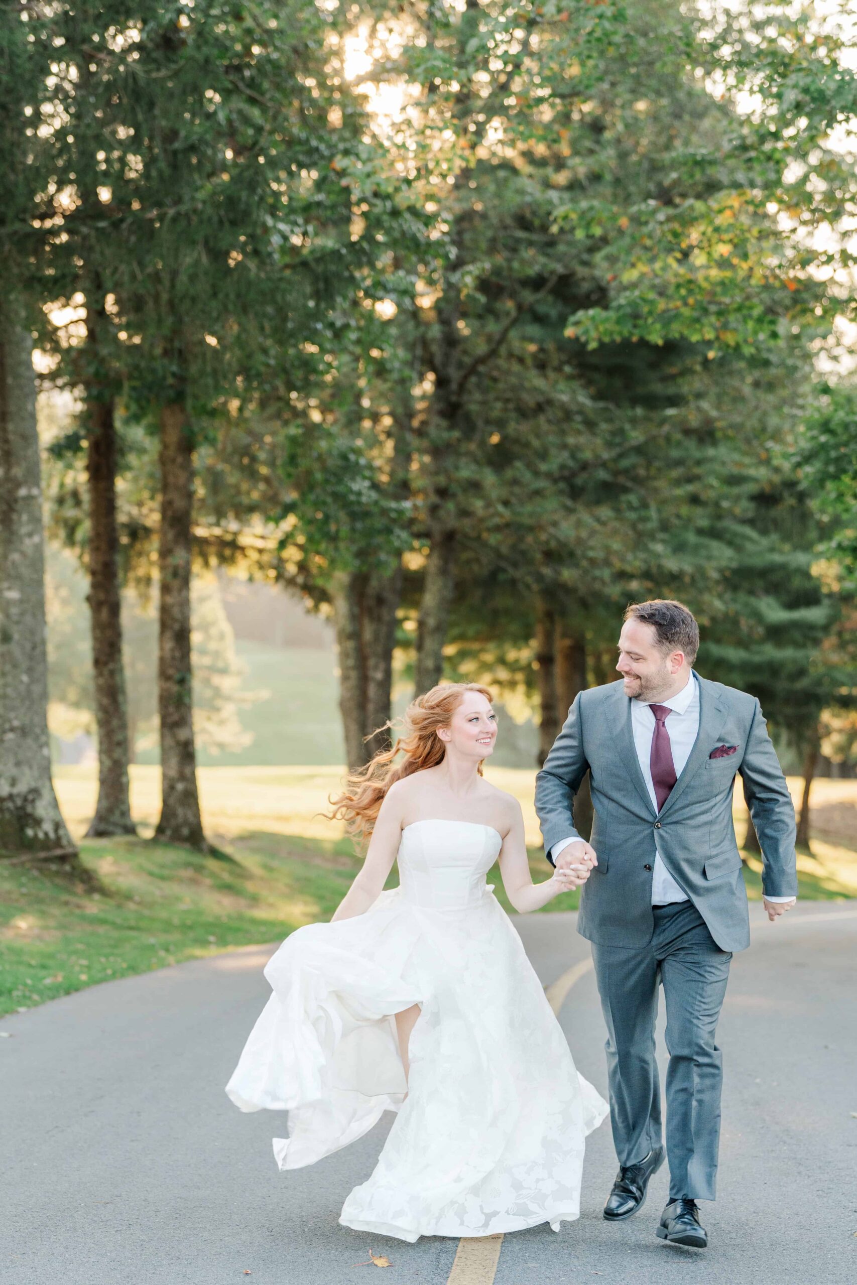 Joyful couple celebrating most important day of your life at Olde Beau Resort