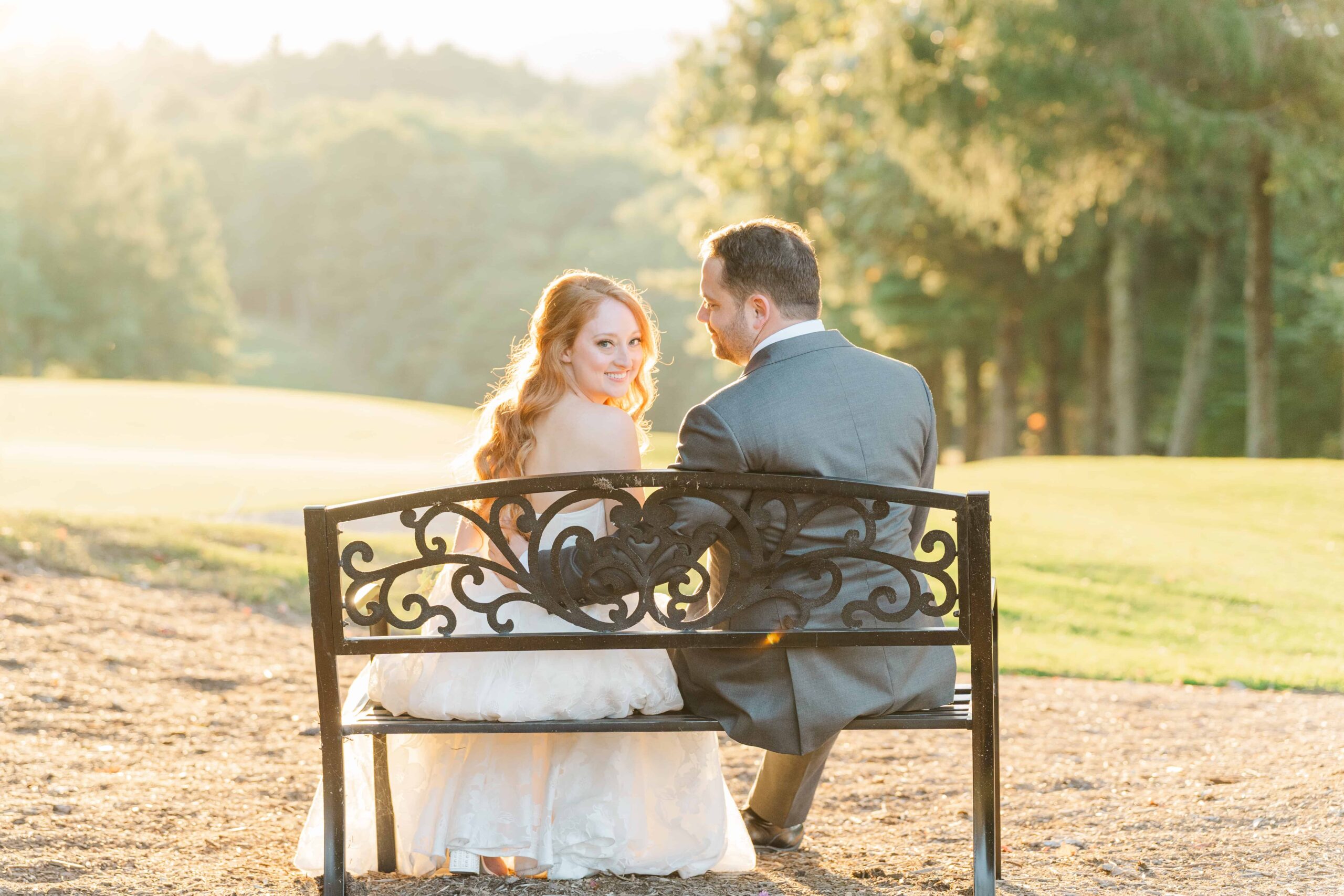 Sunset portraits captured during Olde Beau Resort & Golf Club wedding photography