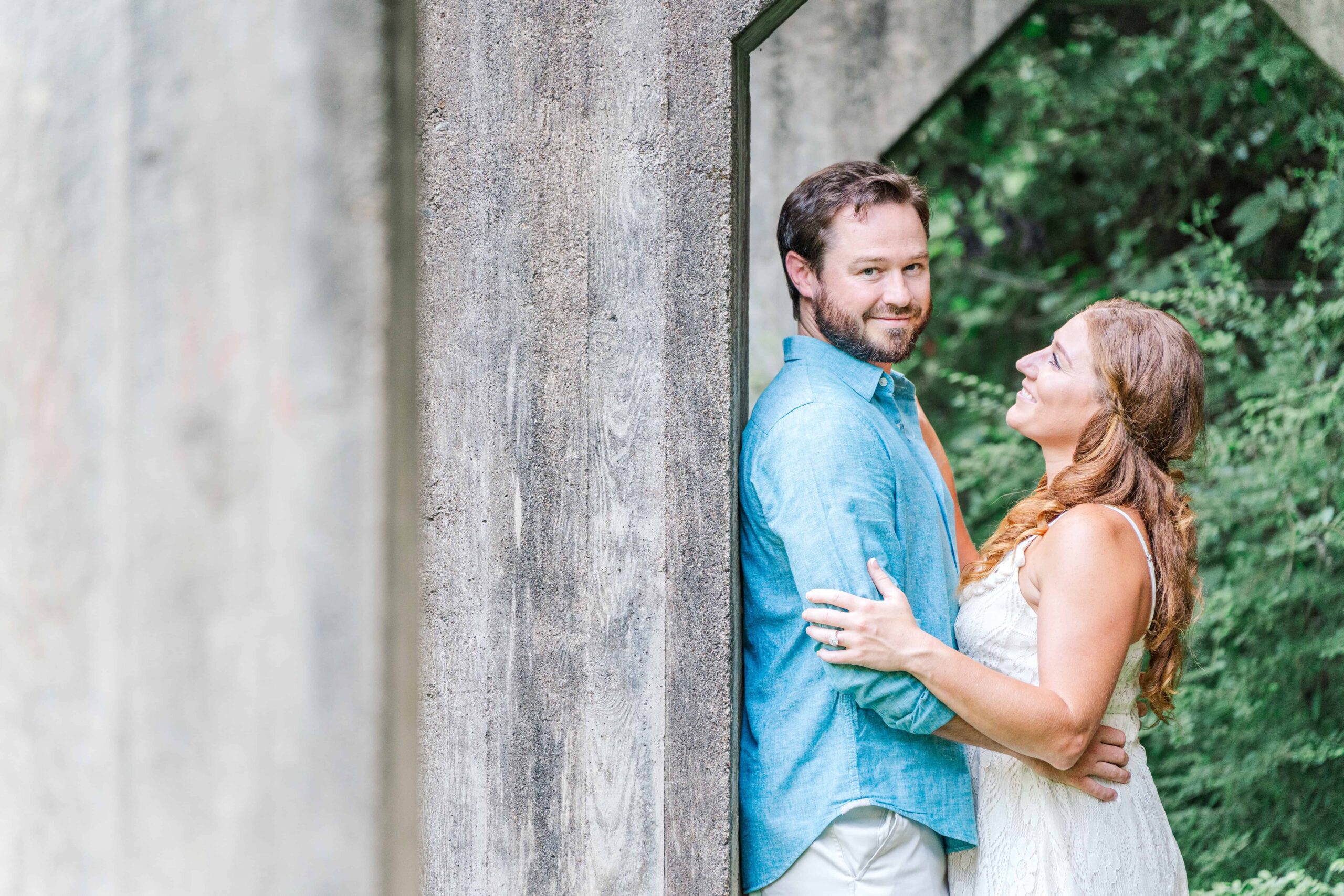 Best spots for engagement photos in North Carolina McGalliard Falls summer view