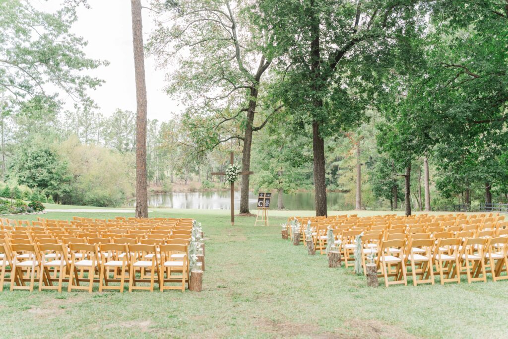 Natural beauty surrounding Heron Hill Venue with herons in the distance
