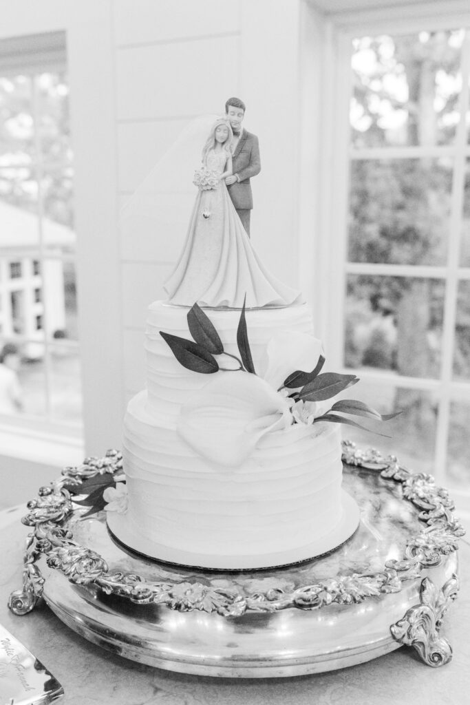 Cake table at Heron Hill Venue wedding reception
