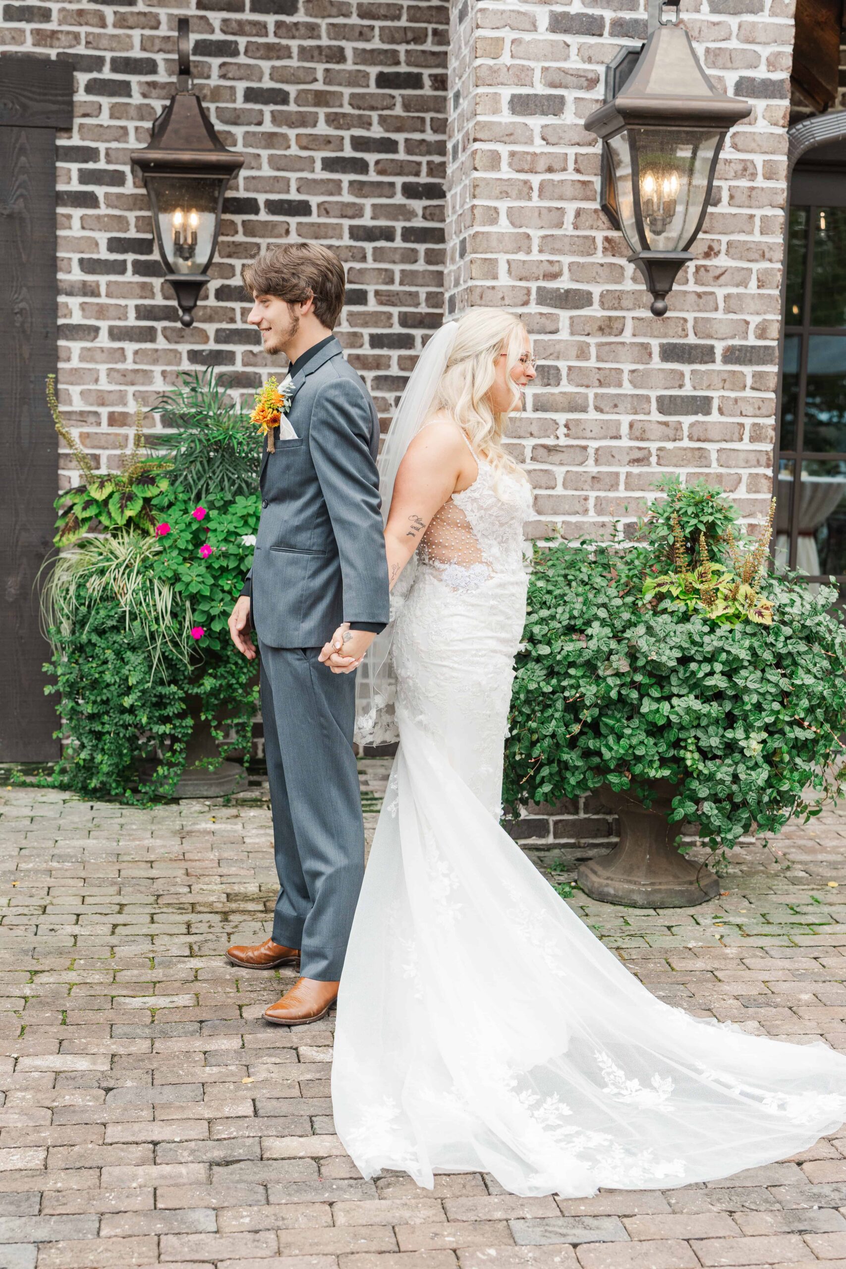 First touch near the brick columns at Catawba Falls Events