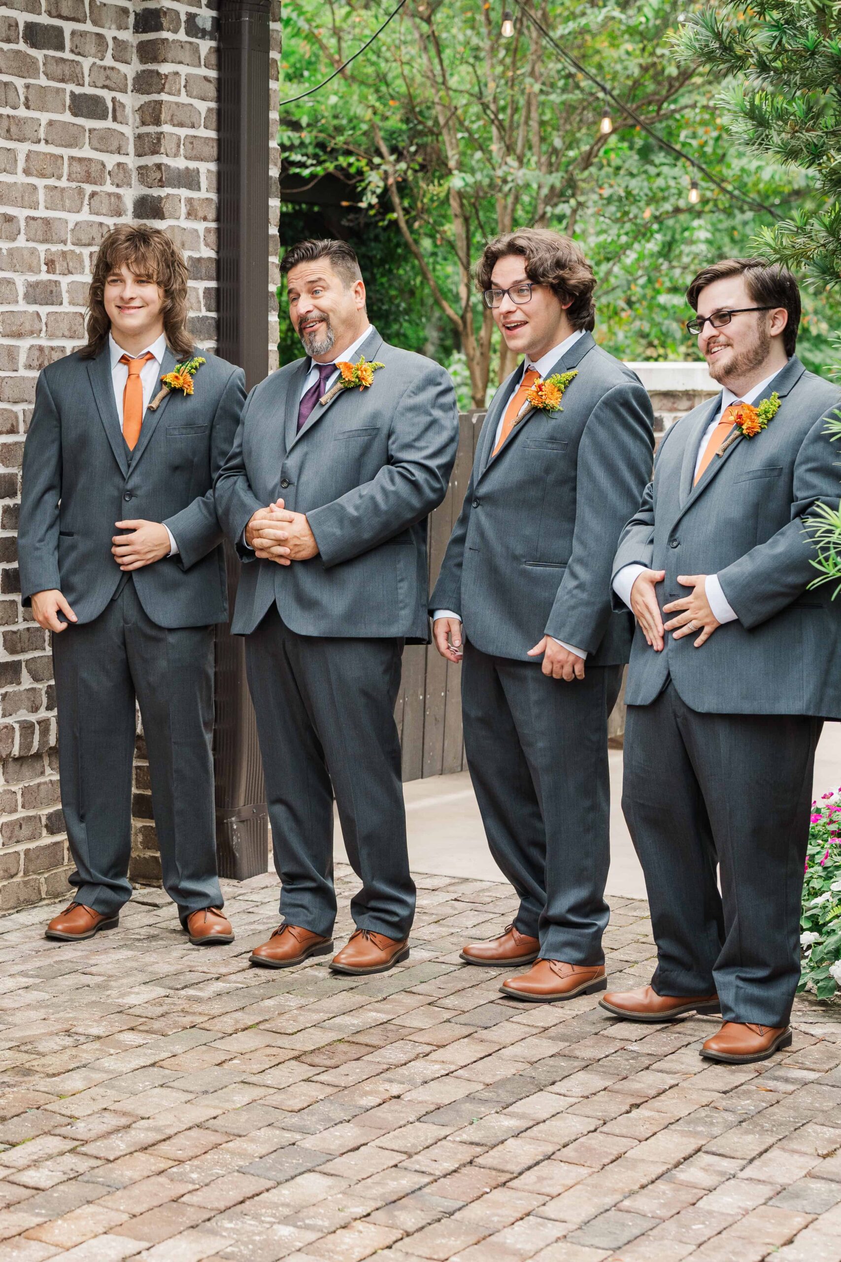 Emotional first look between bride and her dad before the ceremony
