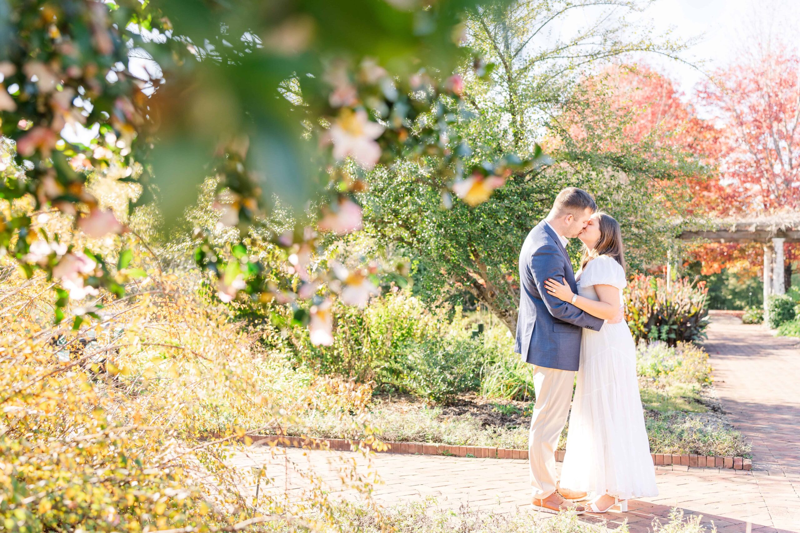 Fall engagement photos near Marshall Park Charlotte