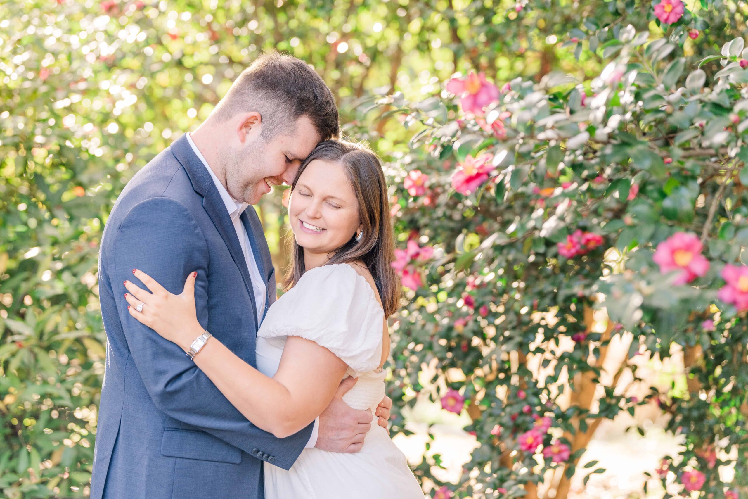 North Carolina garden engagement photo inspiration
