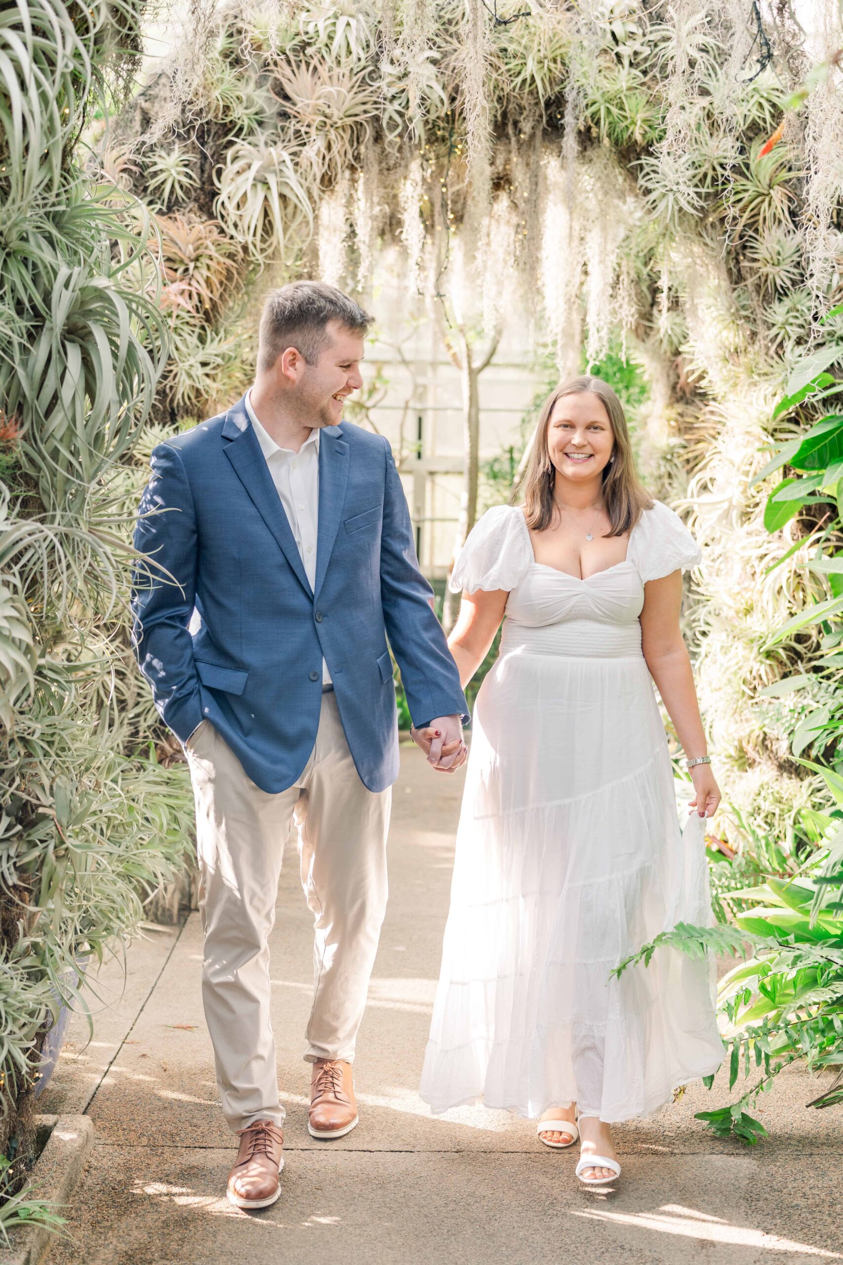 Ethan and Rylee during their Charlotte garden engagement session