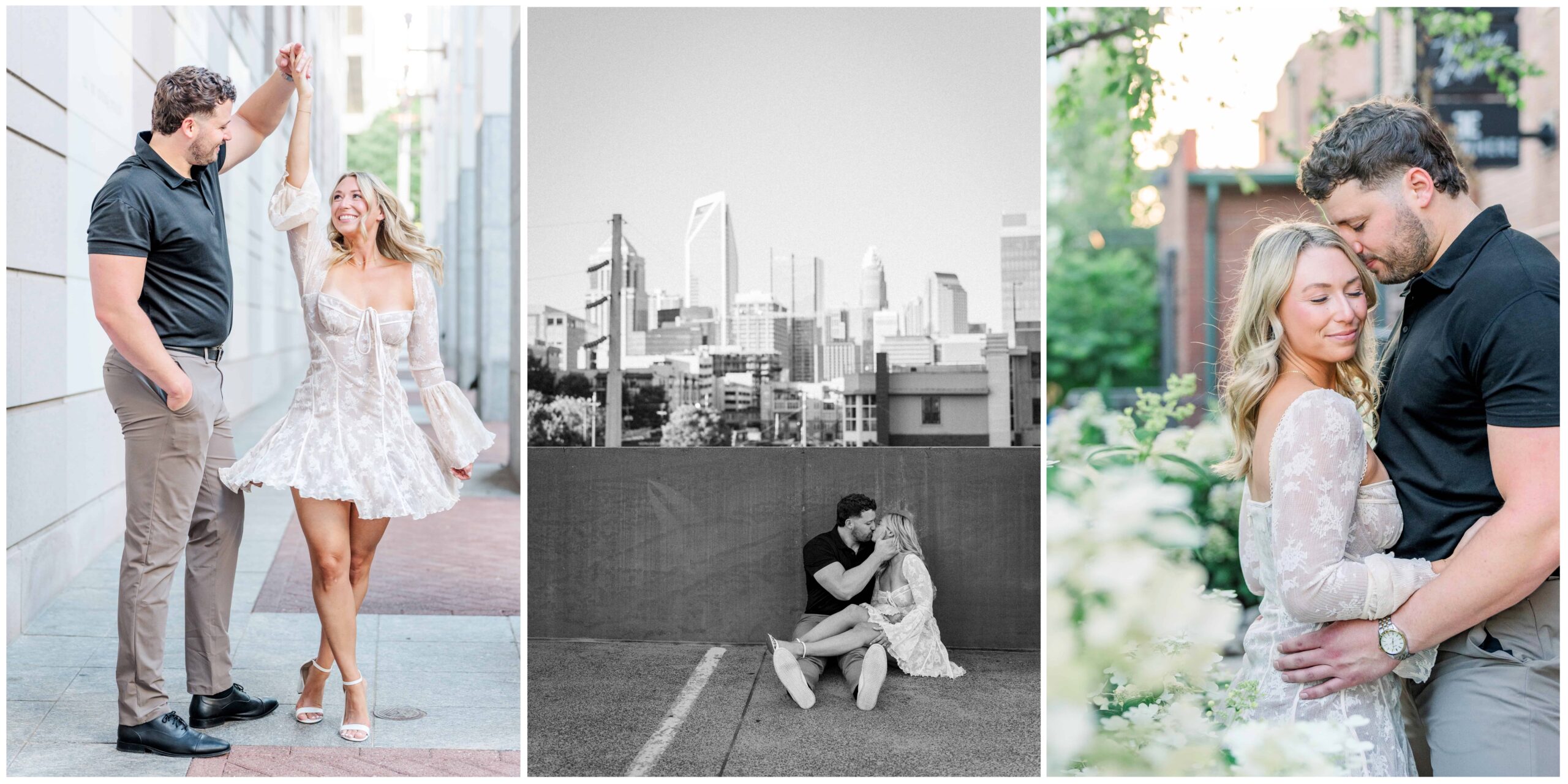 A South end of charlotte nc engagement session 