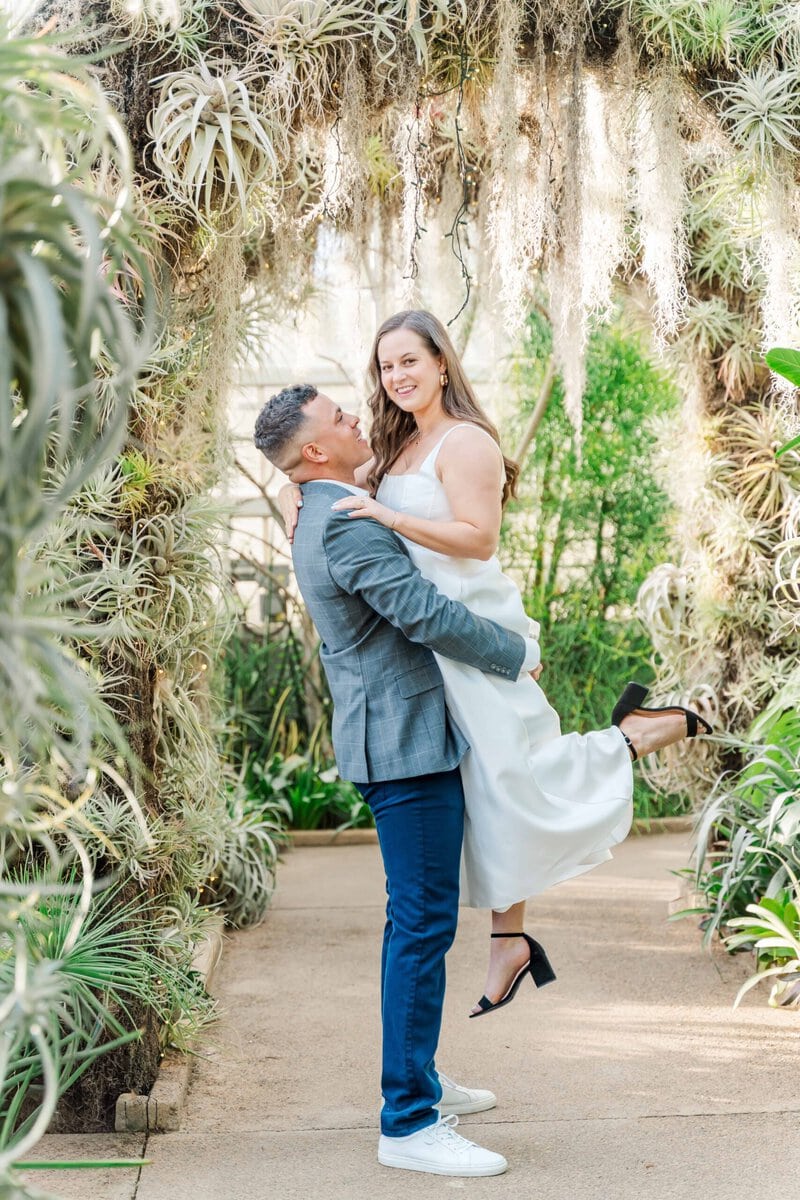 Winter engagement photos with soft natural light