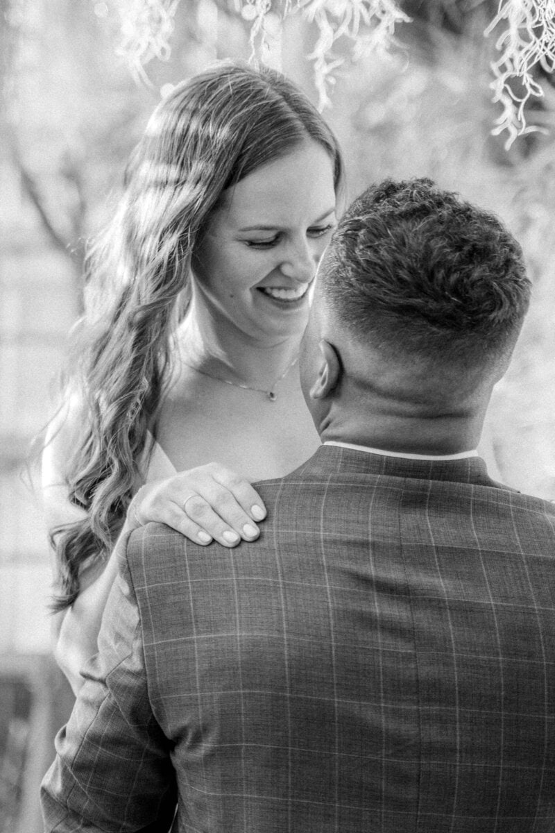 Merritt and Trip candid engagement photos in Charlotte NC