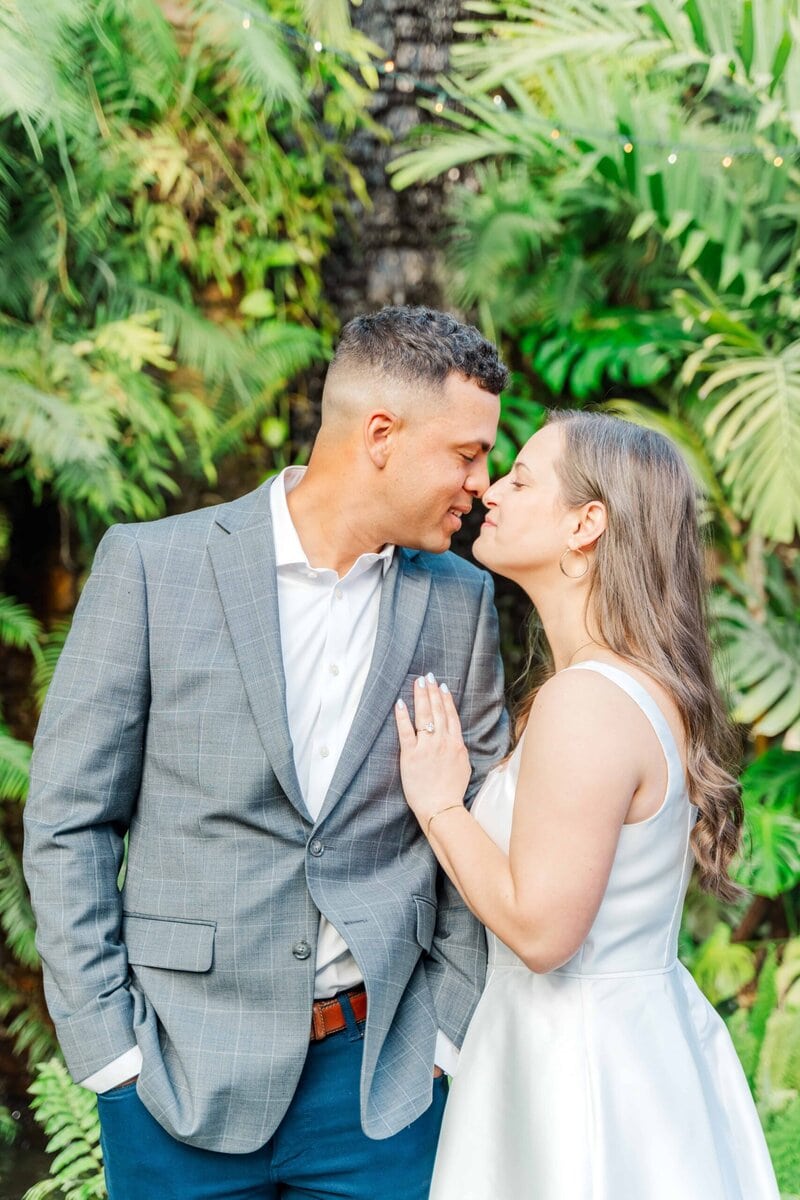 Merritt and Trip engagement photos at Daniel Stowe Conservancy