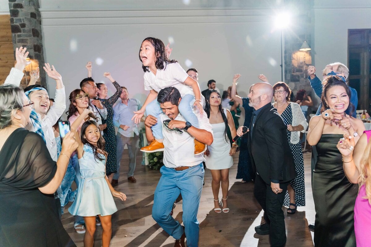 Indoor wedding reception at Dugaren Vineyards Wedding venue